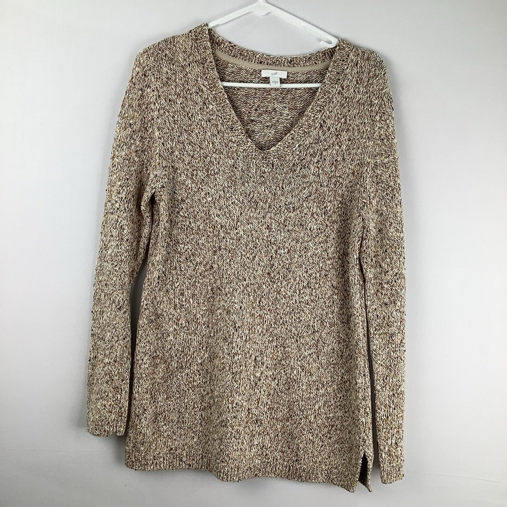 J. Jill Marled V Neck Sweater womens size S